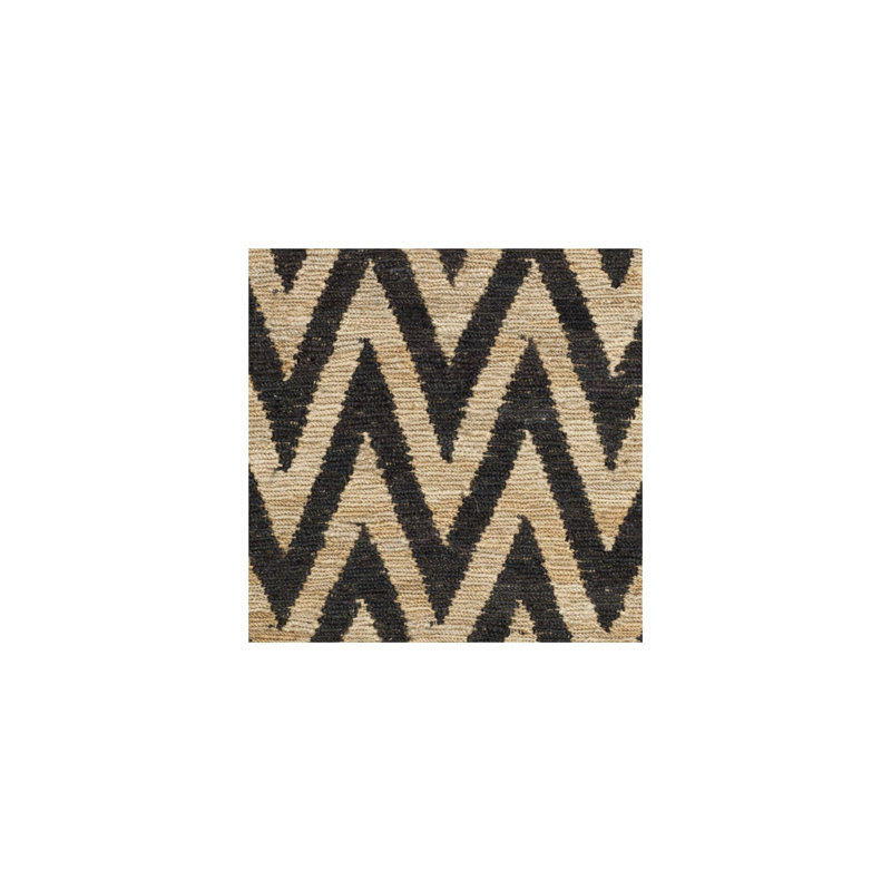 Louisos Hand Knotted Jute Chevron Rug, Rectangle 8' x 10'