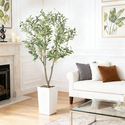 Arbres artificiels de 5 pi à l'intérieur, faux arbre, pot de fleurs artificiel, faux arbre artificiel en pot, Noël de l'Action de grâce, plantes artificielles pour le bureau personnel