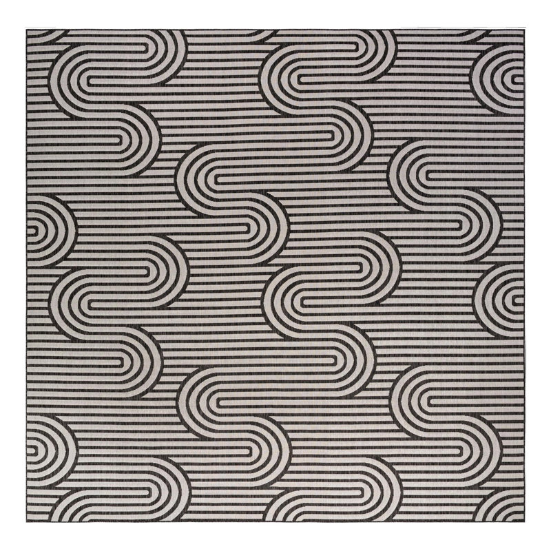 Tapis intérieur / extérieur d'extérieur moderne, Carré 13 pi 1 po
