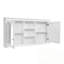 Armoire de rangement murale à miroir avec tablettes réglables-230473759