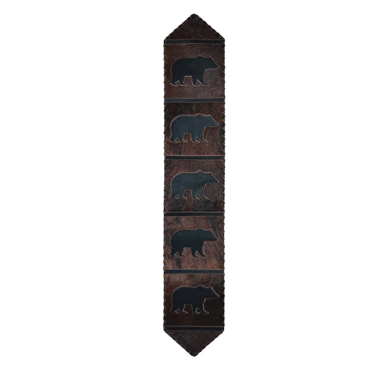 Chemin de table Bear, L 120 po x P 12 po, Noir / brun