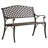 Emberto Balkene Home Cast Aluminum Bench, Sturdy Bench-Basketweave Design - Antique Bronze Finish