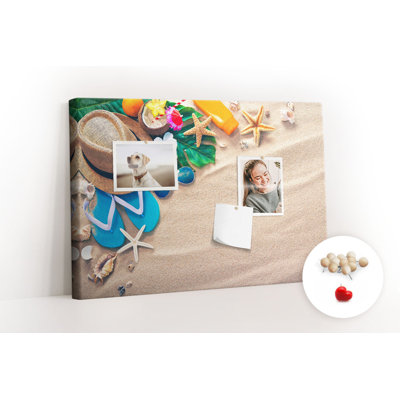 Wall Mounted bulletin board print decorative wall pin board for wall decorative corkboard Exotic summer