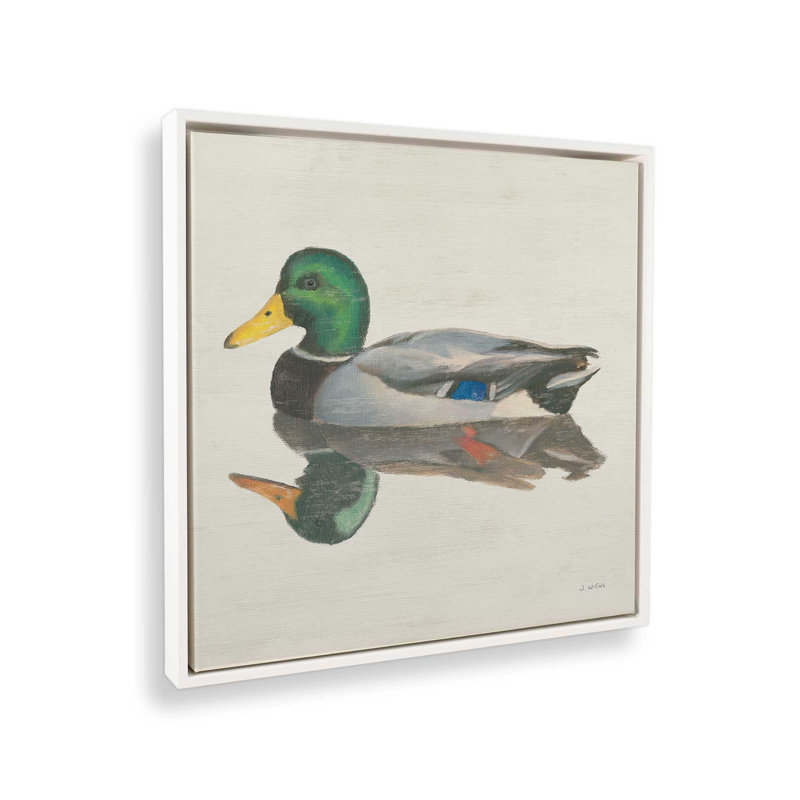 «Waters Edge IV» par James Wiens, reproduction d'art sur toile, H 20 po x l 20 po, Cadre flottant, Blanc