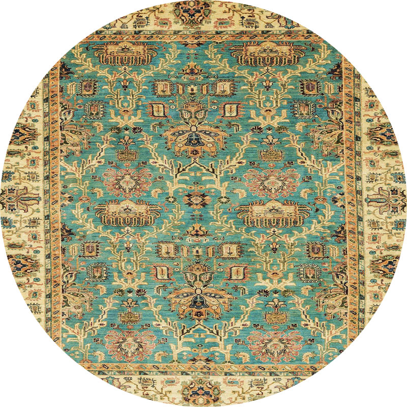 Abstract Indoor Rug, Round 7'