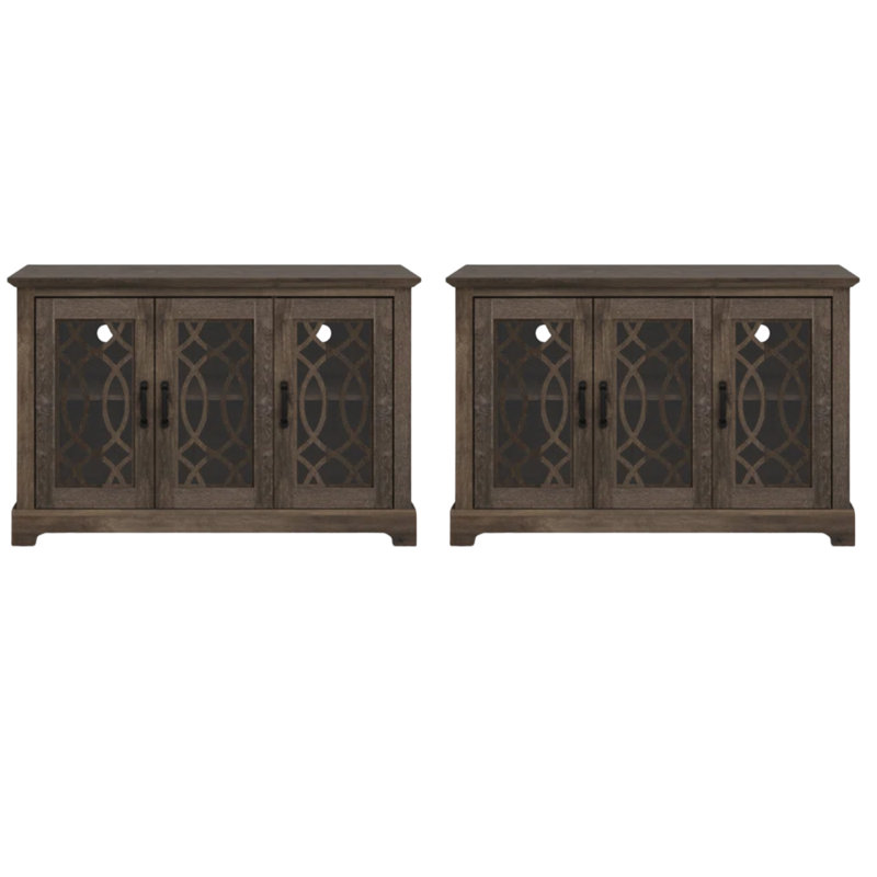 Ensemble de 2 tablettes de rangement Wragby, Chêne cendré