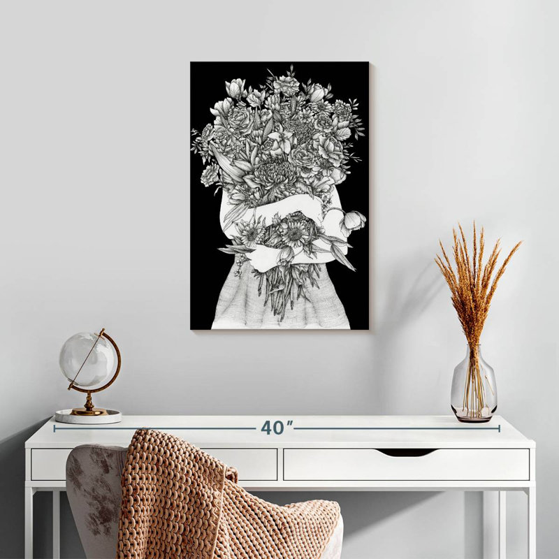 Harnek rassemblant un jardin, H 24 po x l 16 po