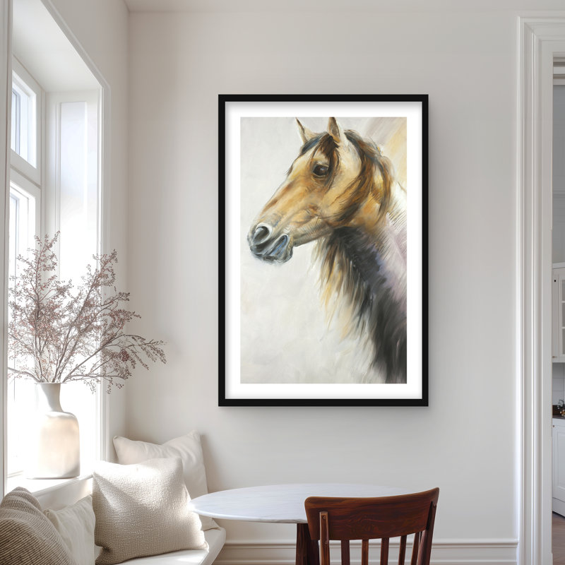 Impression d'un cheval sauvage encadré - Western Animal Home Decor