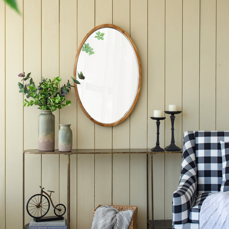 Miroir mural 24 po x 36 po avec cadre en bois