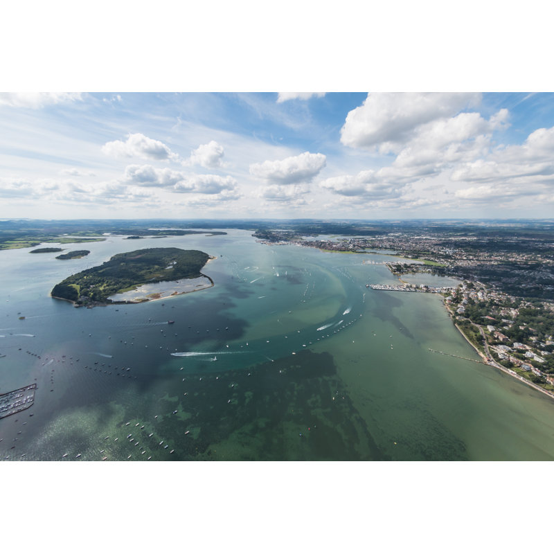 Aerial View Of Poole Harbour by Thomas Faull - Wrapped Canvas Print, 51cm H x 76cm W x 3.8cm D