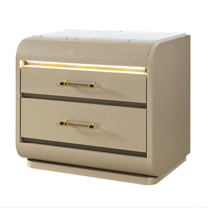 Table de chevet Genesis Gold avec DEL