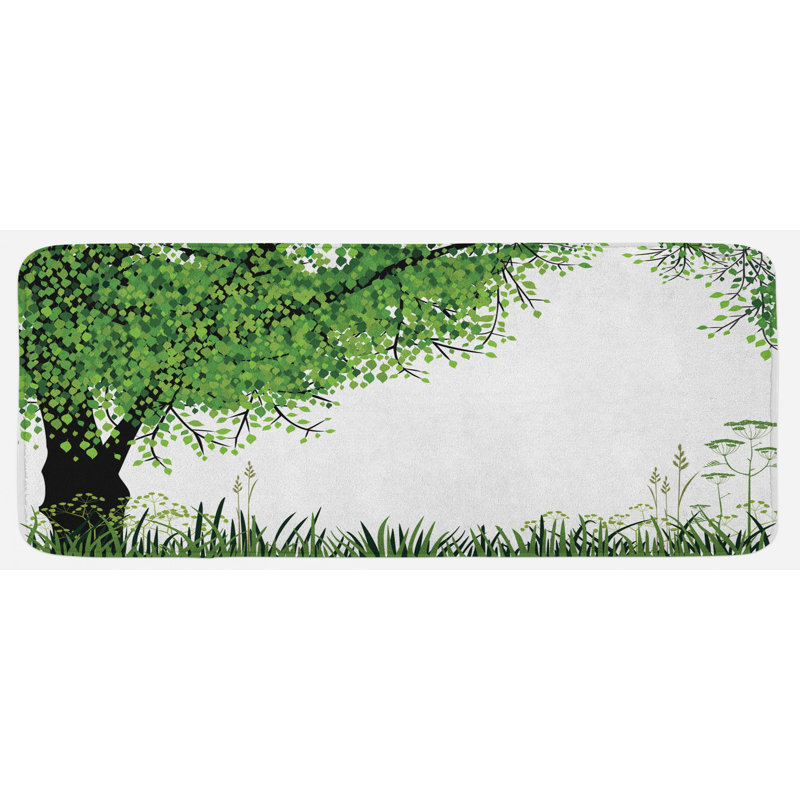 Tapis de cuisine vert herbe vert