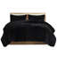 Édredon simple / simple TG, noir, fourrure longue chaude et confortable, revers doux