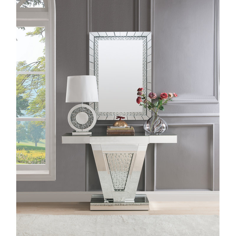 Console, miroir et faux cristaux