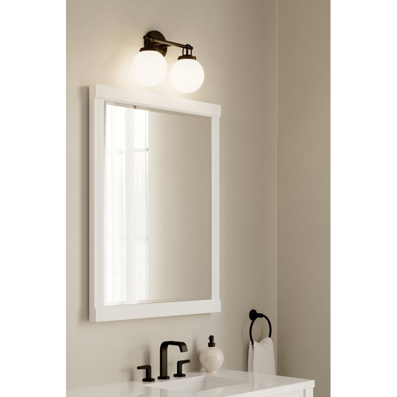 Meuble-lavabo 2 lumières 15 po Ortesa, H 10,5 po x l 15 po x P 6,5 po, Noir, Deux lumières