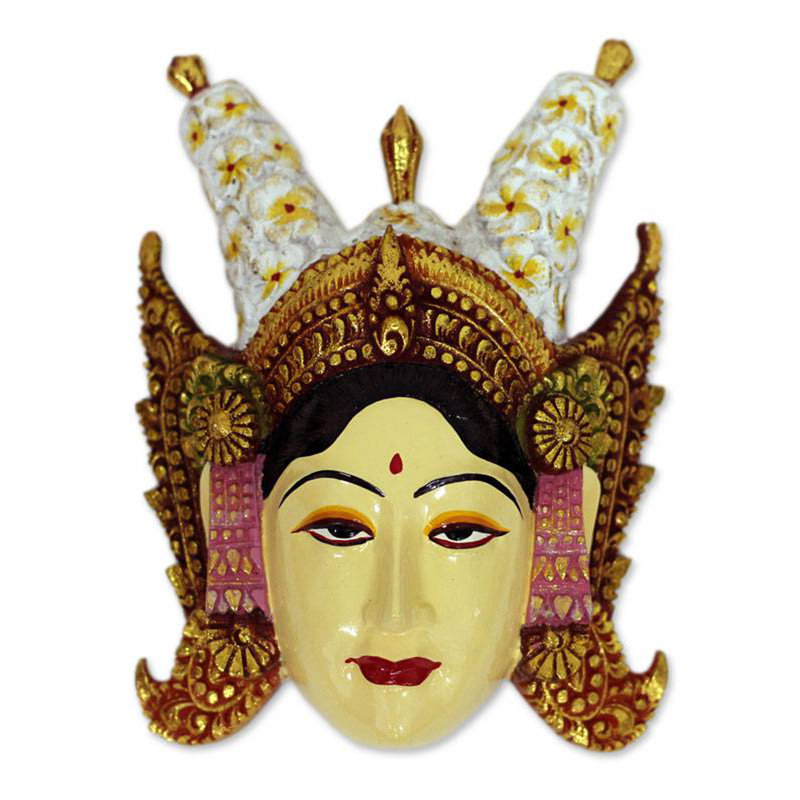 Magnifique masque de bois legong dancer