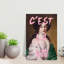 «Elegant Lady C'Est La Vie», impression rétro romantique sur toile-129716319