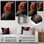 Portrait de coq noir - décoration murale animaux en métal-1816461612
