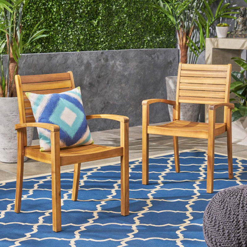 Outdoor Wood Dining Chairs,Club Armchair, Teak