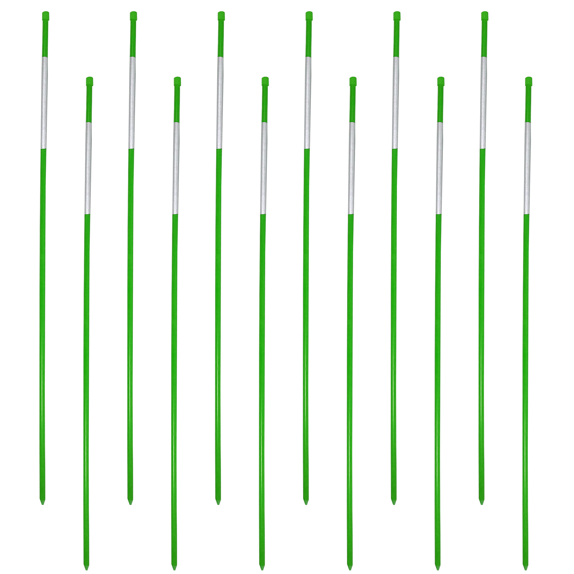 Lot De 20 Marqueurs D'allée, Bâtons Réfléchissants Pour Allée, Piquets