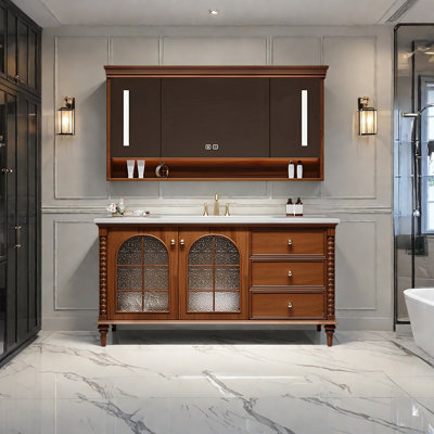 American retro-style rock plate bathroom cabinet