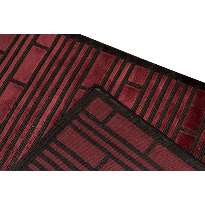 Tapis noir et vin de haute qualité noué à la main