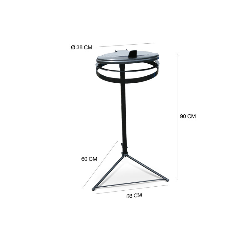Brierley Metal Manual Lift Kitchen Trash Can - 120L