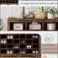 Buffet rustique brun avec rangement pour chaussures-395027242
