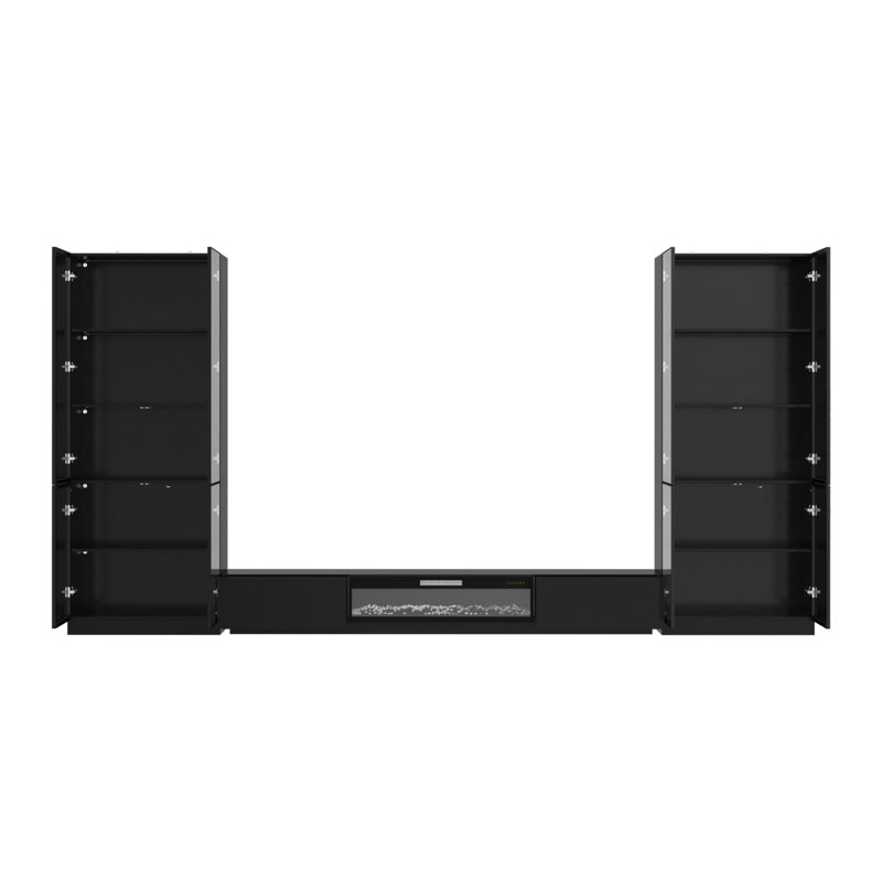 172”W TV Stand Entertainment Center With Fireplace