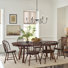 Hudson Valley 6 - Person Extendable Walnut Solid Wood Dining Set
