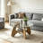 31.5" Glass Coffee Table for Living Room, 2-Tier Wood Accent Center Table with Open Storage-29619940