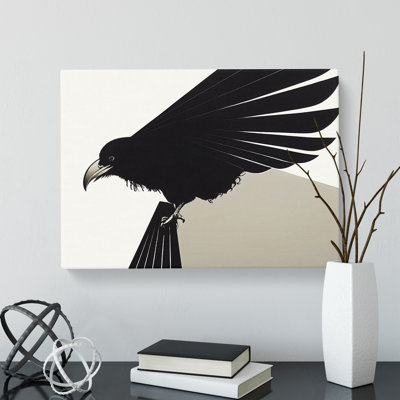 Handsome Raven Bird - Wrapped Canvas
