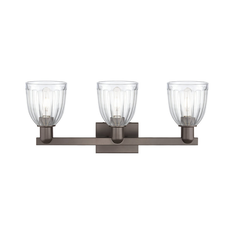 Arcadia - Cozine - Éclairage pour meuble-lavabo de salle de bain 3 lumières, Bronze frotté à l'huile