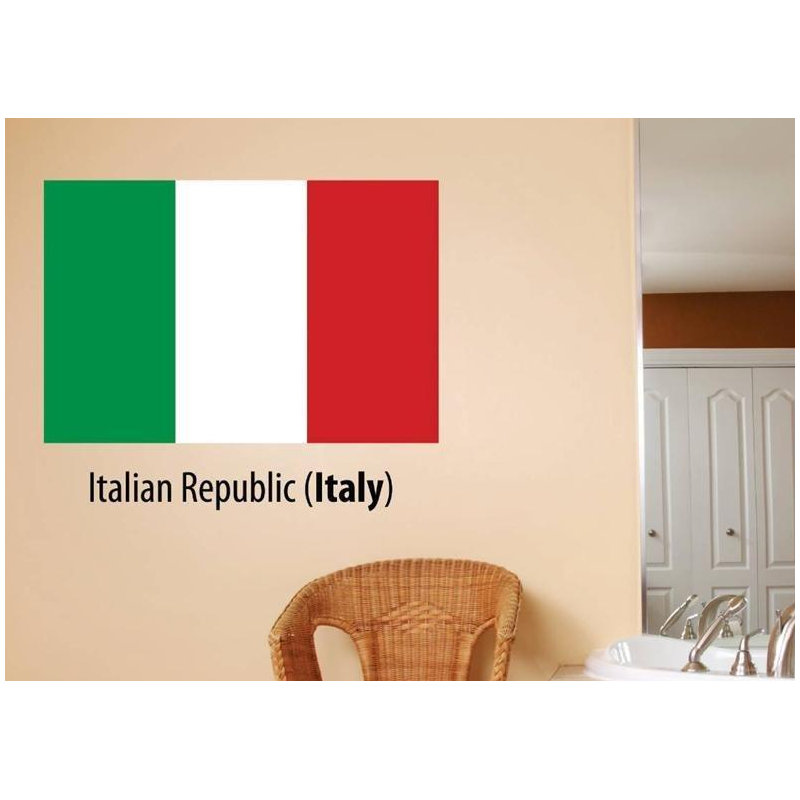 Décalcomanie murale drapeau république italienne (italie)