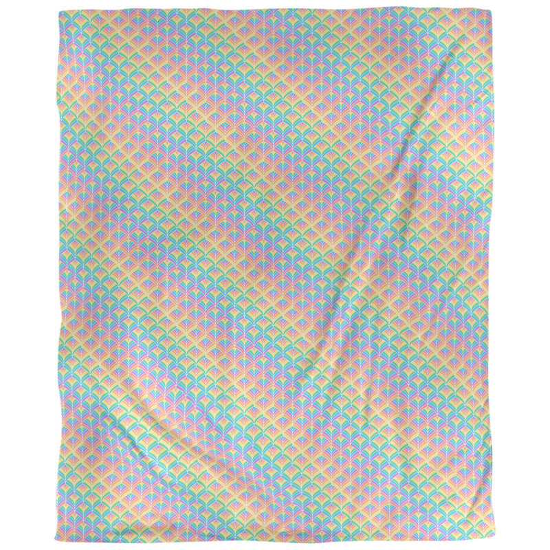 Housse de couette, Housse de couette pour grand lit, Bleu, jaune et orange, Polyester brossé