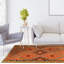 Tapis décoratif en laine rouge noué à la main New Age 3 pi 6 po x 6 pi 6 po one-of-a-kind