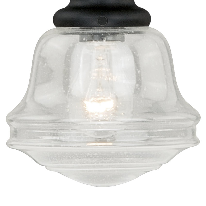 Margaree 1 - Light Single Pendant, Oil Rubbed Bronze, White Milk Glass