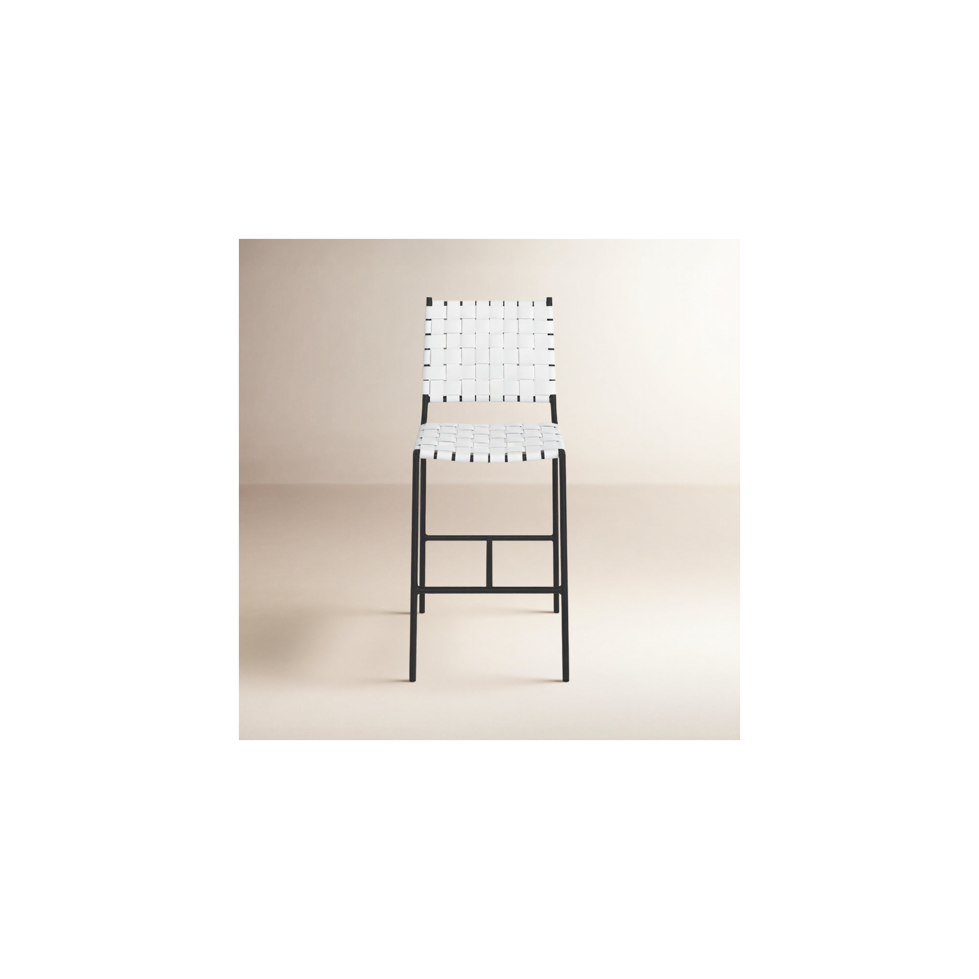 Cass 26" Counter Stool, Black, White