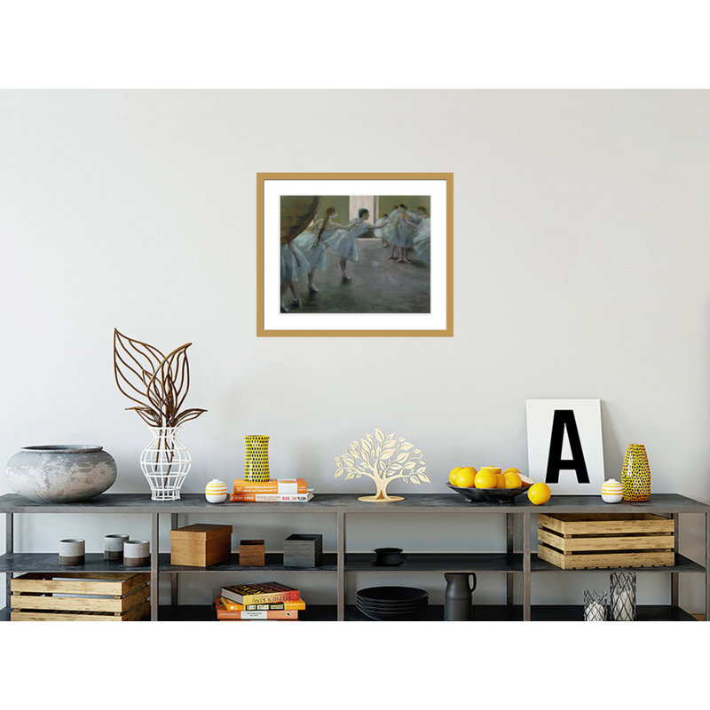 «Dancers at Rehearsal» par Edgar Degas, impression giclée encadrée, H 23,5 po x l 28,2 po