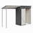 Durable 5X3ft Galvanized Steel Shed & Gazebo Combo, Easy Assembly Lean-To Storage With Open Pergola, All-Weather 2-In-1 Garden Shed For Tool Storage, Patio, Backyard