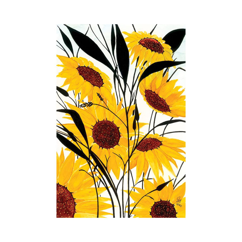 Sunflowers by Jan Matthews - Wrapped Canvas Gallery-Wrapped Canvas Giclée, 20.32 cm H x 30.48 cm W