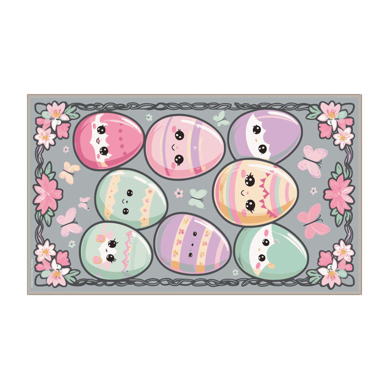 Le tapis des Fêtes de Pâques Printemps Aisle®, Rectangulaire 7 pi x 10 pi
