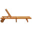 Chaise longue simple en acacia 80 po avec coussins Floranne-687204666