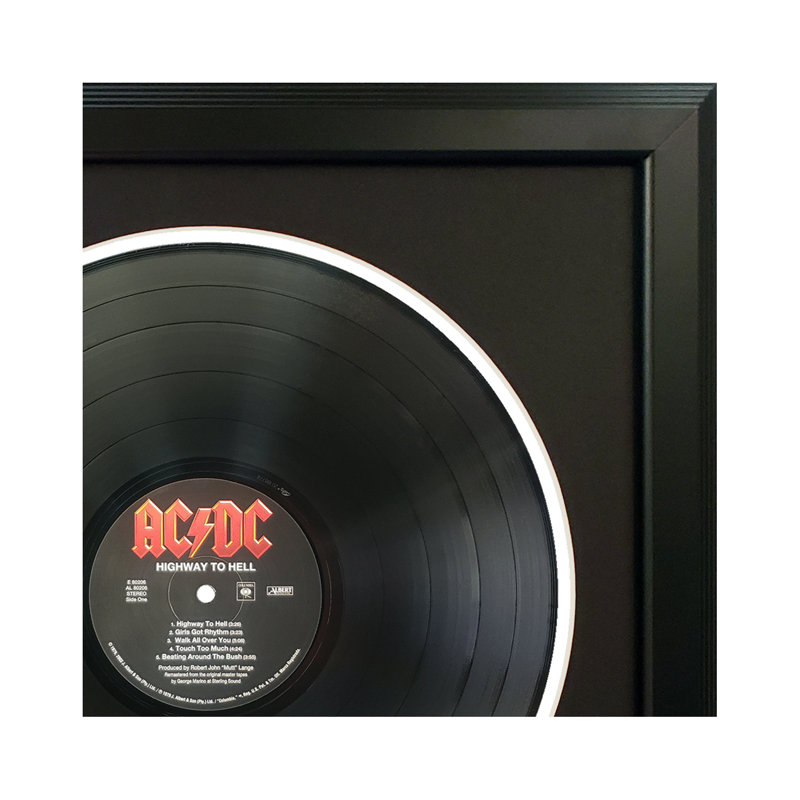 ACDC "Highway to Hell"  Framed Vinyl Record Wall Art, LP Album Cover Display, Music Memorabilia Decor, Unique Gift for Vinyl Lovers
