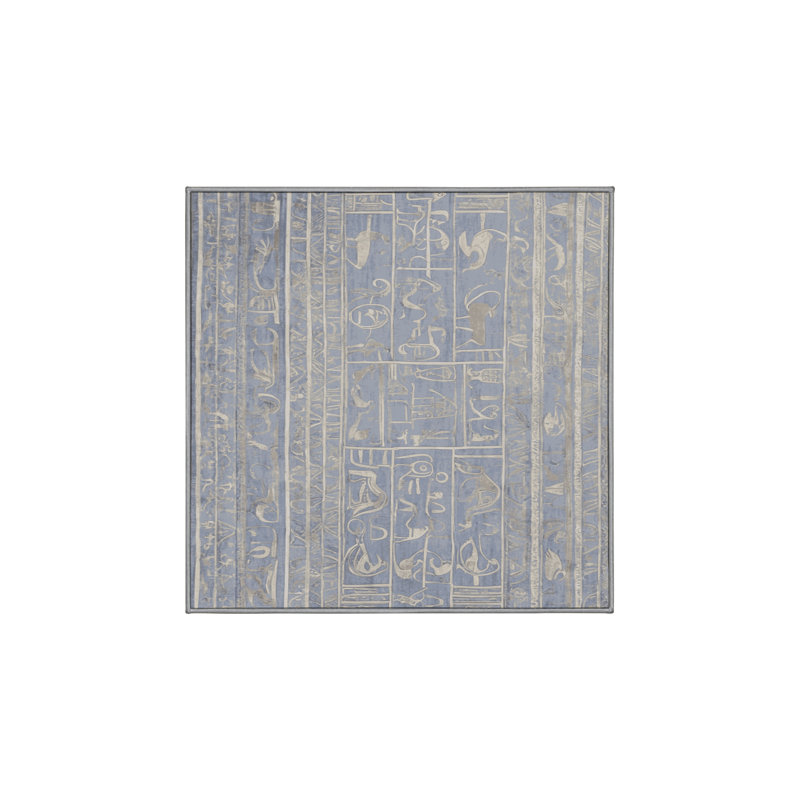 Machine Washable Gray Area Rug, Square 8'