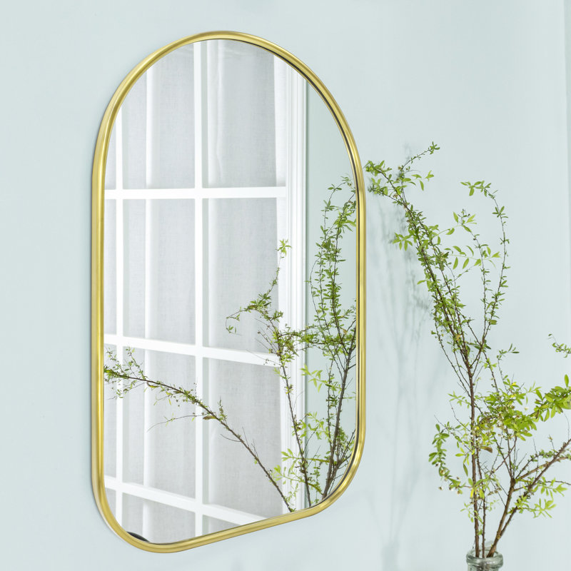 Miroir de salle de bain, 30 po x 20 po, Or brossé