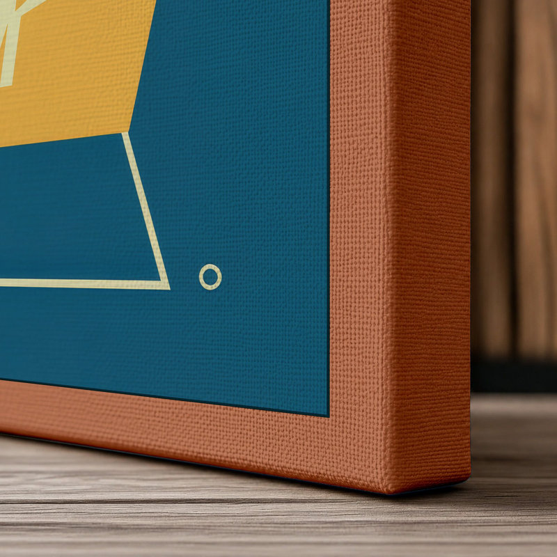Cocktail Hour Mid-Century - Wrapped Canvas, 18x12 - 45.7 x 30.5 cm, Terracotta Border
