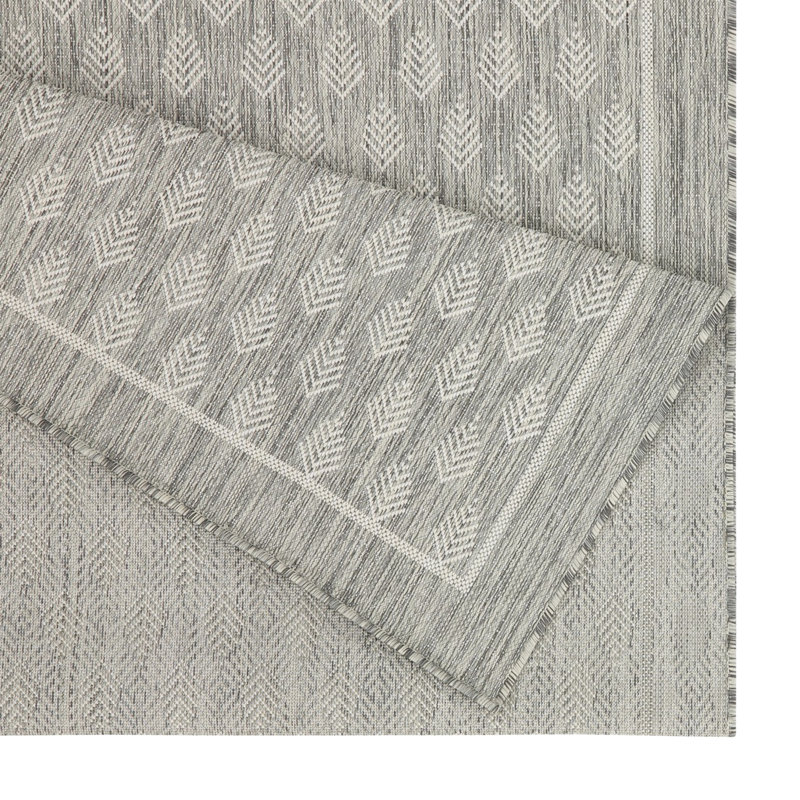 Gchar2009 Silver Area Rug 5Ft. 3In. X 7Ft. - Stain , Weather Polypropylene, For All Occasions , Polypropylene
