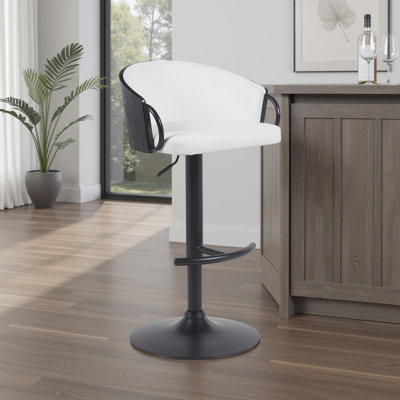 Burdett Swivel Adjustable Height Bar Stool