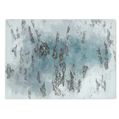 Tempered Glass Swimmers Swimming Chopping Board